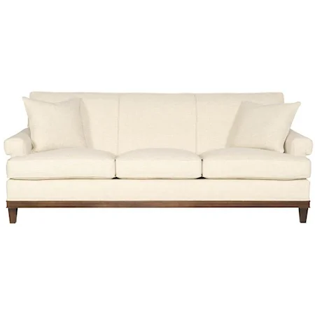 Rugby Road Contemporary Sofa with Key Hole Arms
